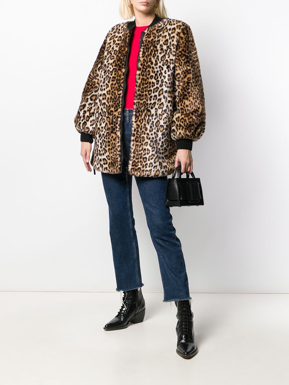 фото Ermanno Ermanno пальто с леопардовым принтом