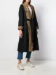 Gucci leopard print trim oversized coat