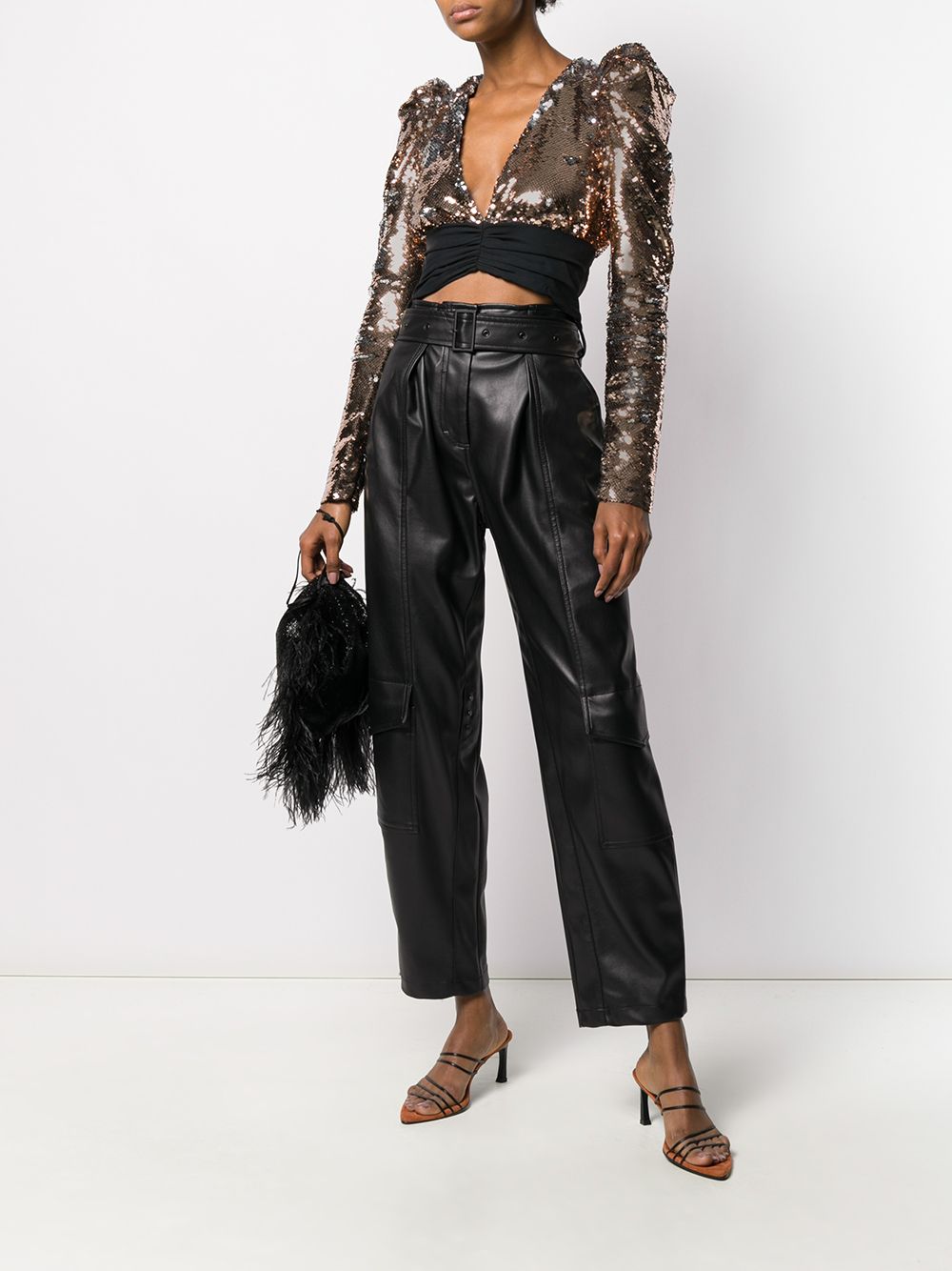 фото Amen cropped sequin blouse