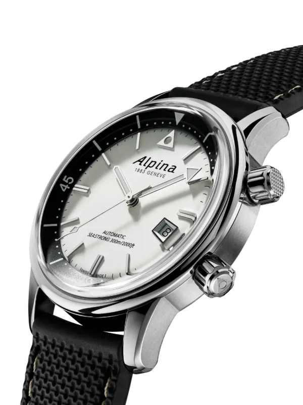 Alpina Heritage Seastrong Diver 300 42mm Silver FARFETCH JO