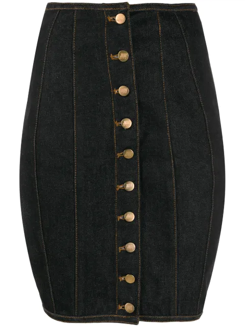 Jean Paul Gaultier Pre-Owned jupe boutonnée à coutures apparentes