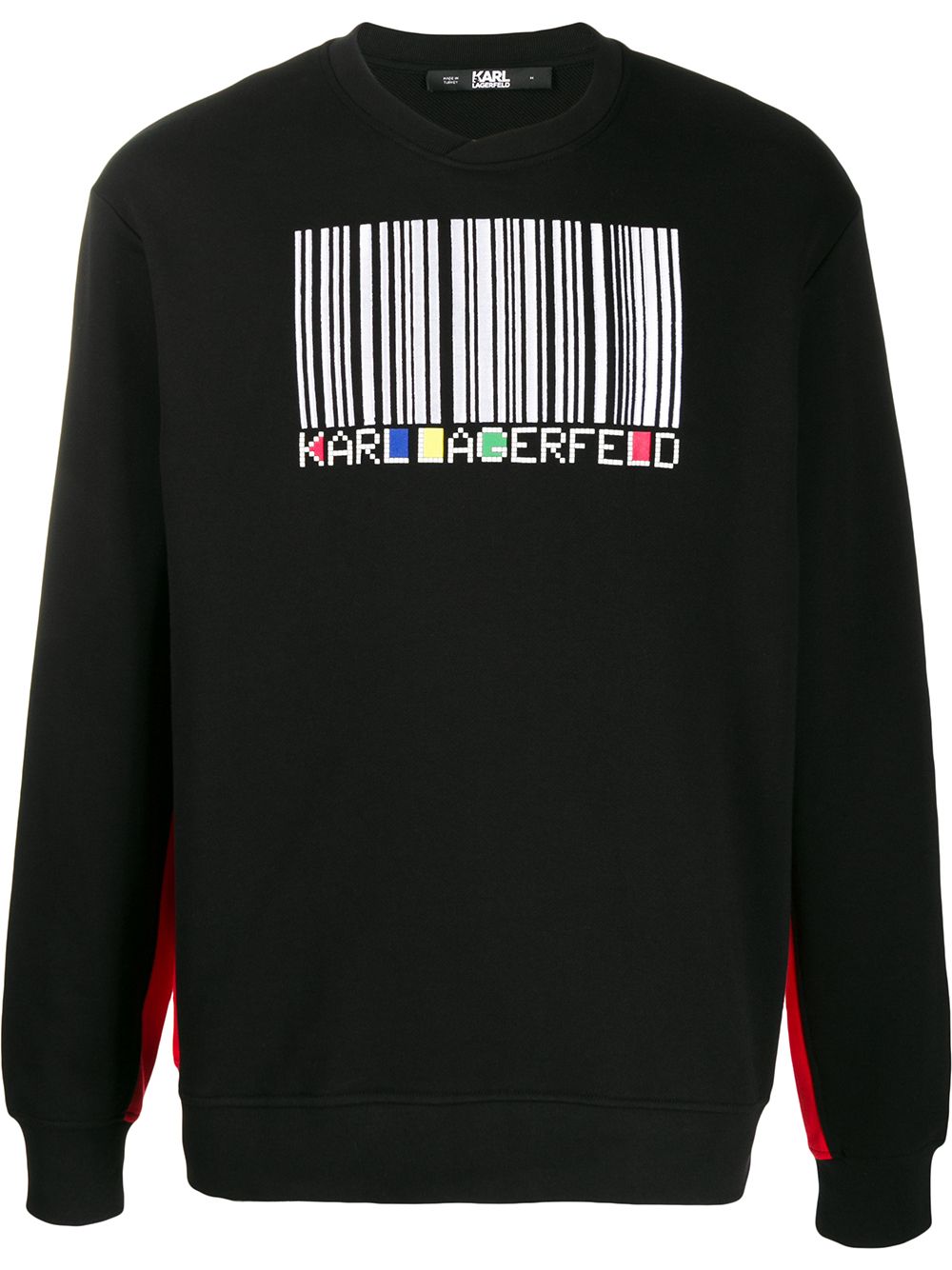 Shop Karl Lagerfeld Barcode Logo Sweatshirt In Black