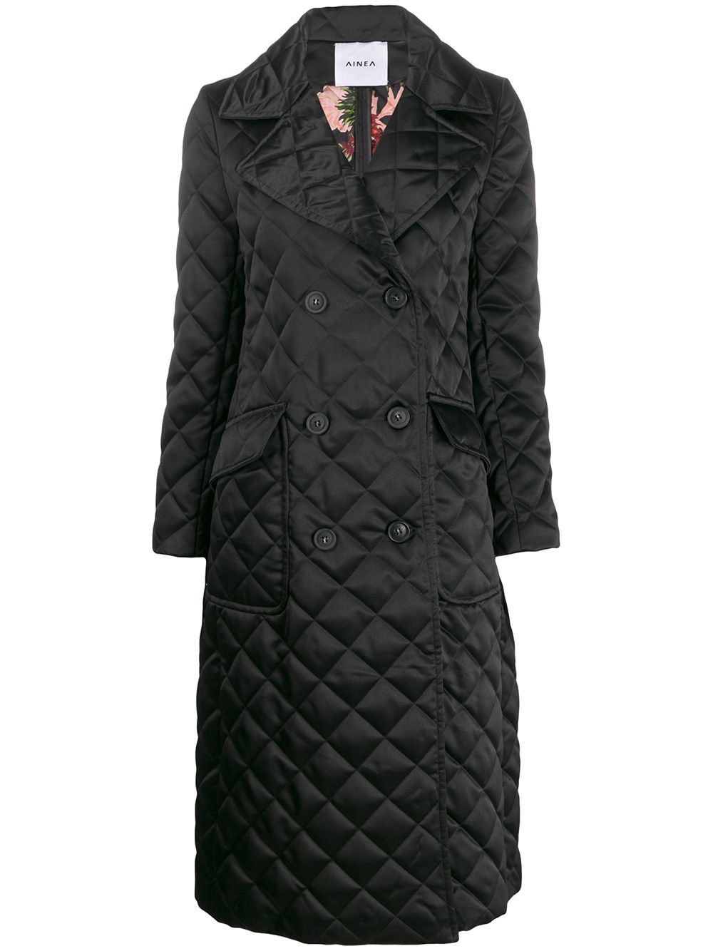 фото Ainea diamond quilt double-breasted coat