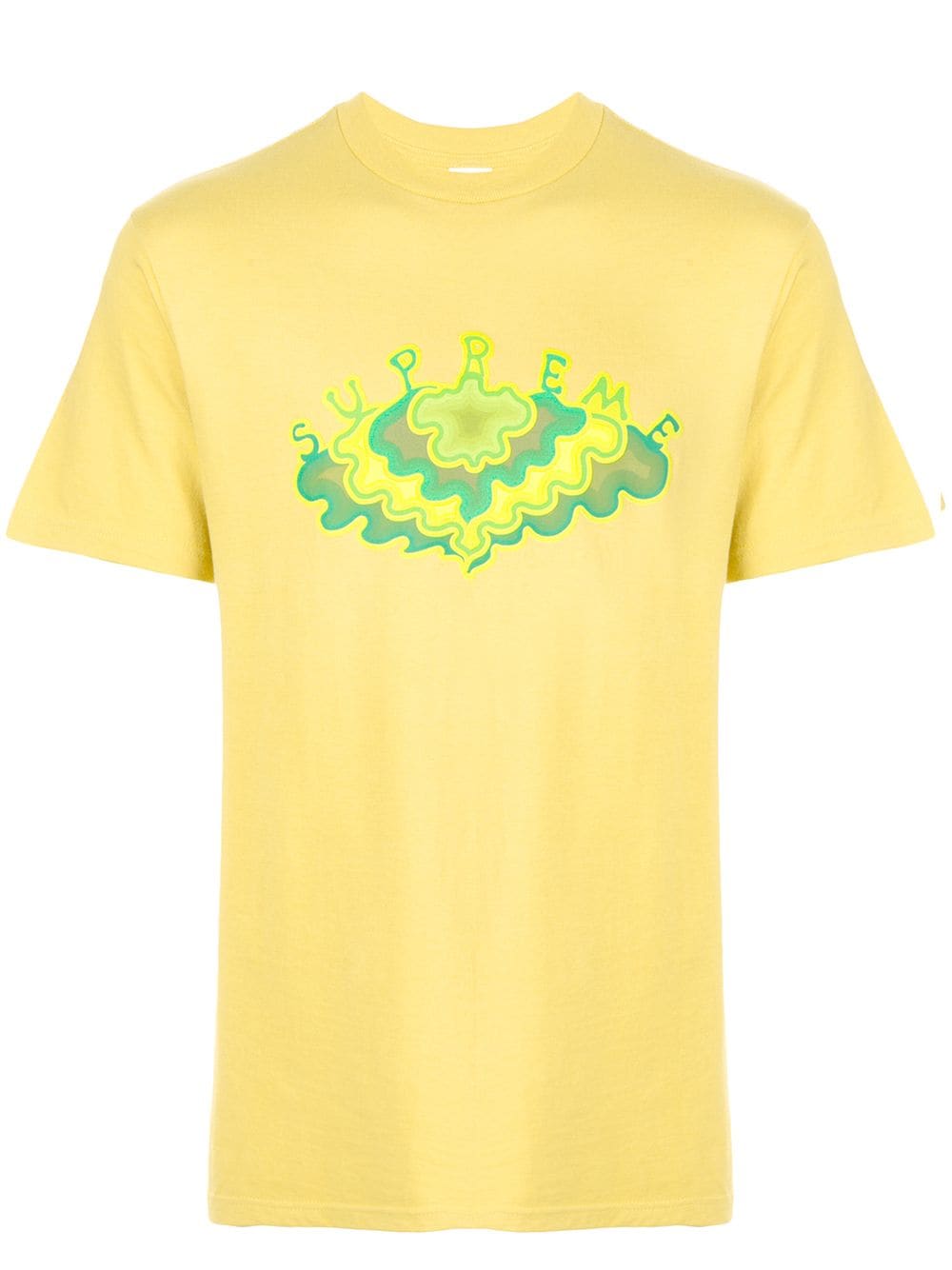 Shop Supreme Cloud Print T-shirt In Yellow