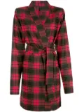 UNRAVEL PROJECT plaid belted coat - Red