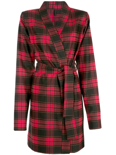 UNRAVEL PROJECT plaid belted coat
