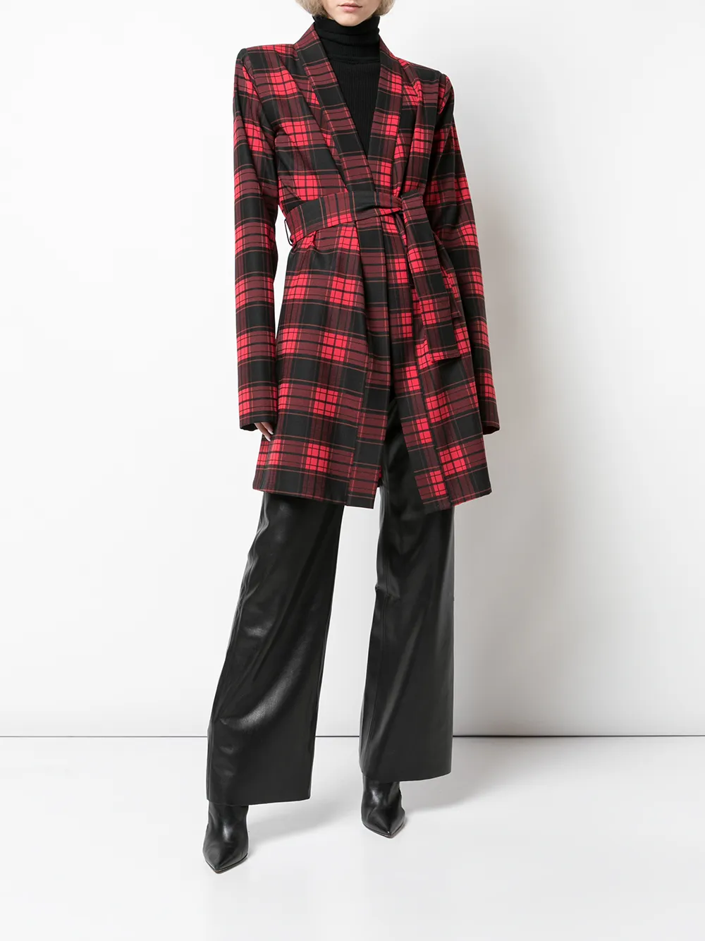 UNRAVEL PROJECT plaid belted coat | Single Breasted Coats | Image 2