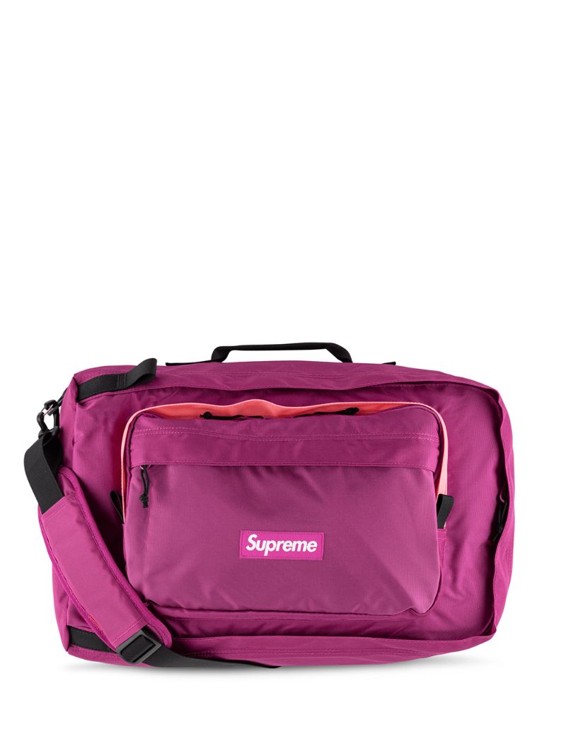 Supreme Logo Duffle Bag In Pink | ModeSens