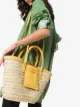 Image 2 of Jacquemus Le Panier Soleil raffia tote bag