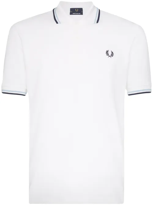 Polo à longues manches et bordures rayées - Fred Perry - Modalova