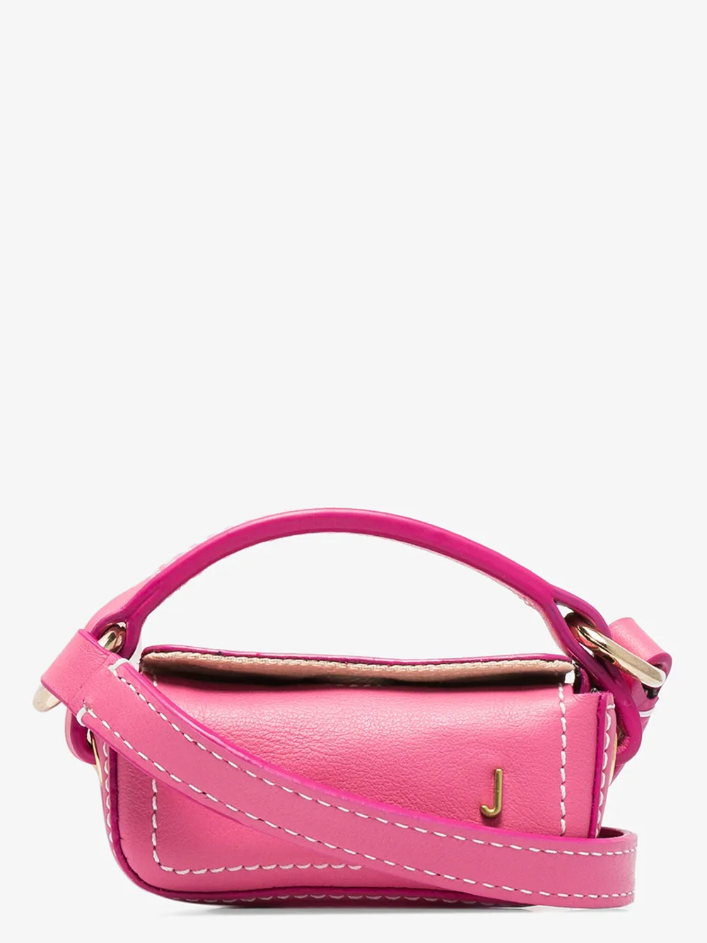 Jacquemus Le Nani Mini Textured-leather Tote In Pink