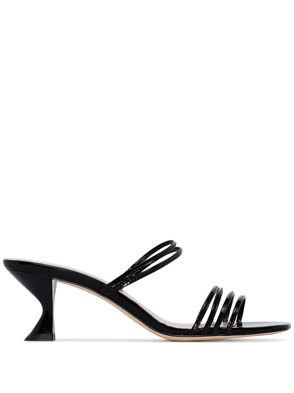 black strappy mules