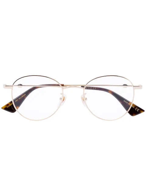 Gucci Eyewear bee detail round-frame glasses