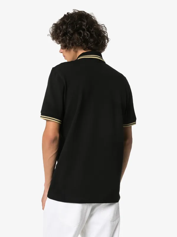 Fred Perry ブラック ポロシャツ 黄ストライプ FRED PERRY ストライプトリム ポロシャツ 通販 - FARFETCH