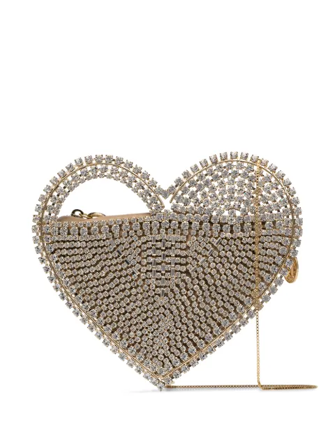 Rosantica Rejina heart crystal clutch bag