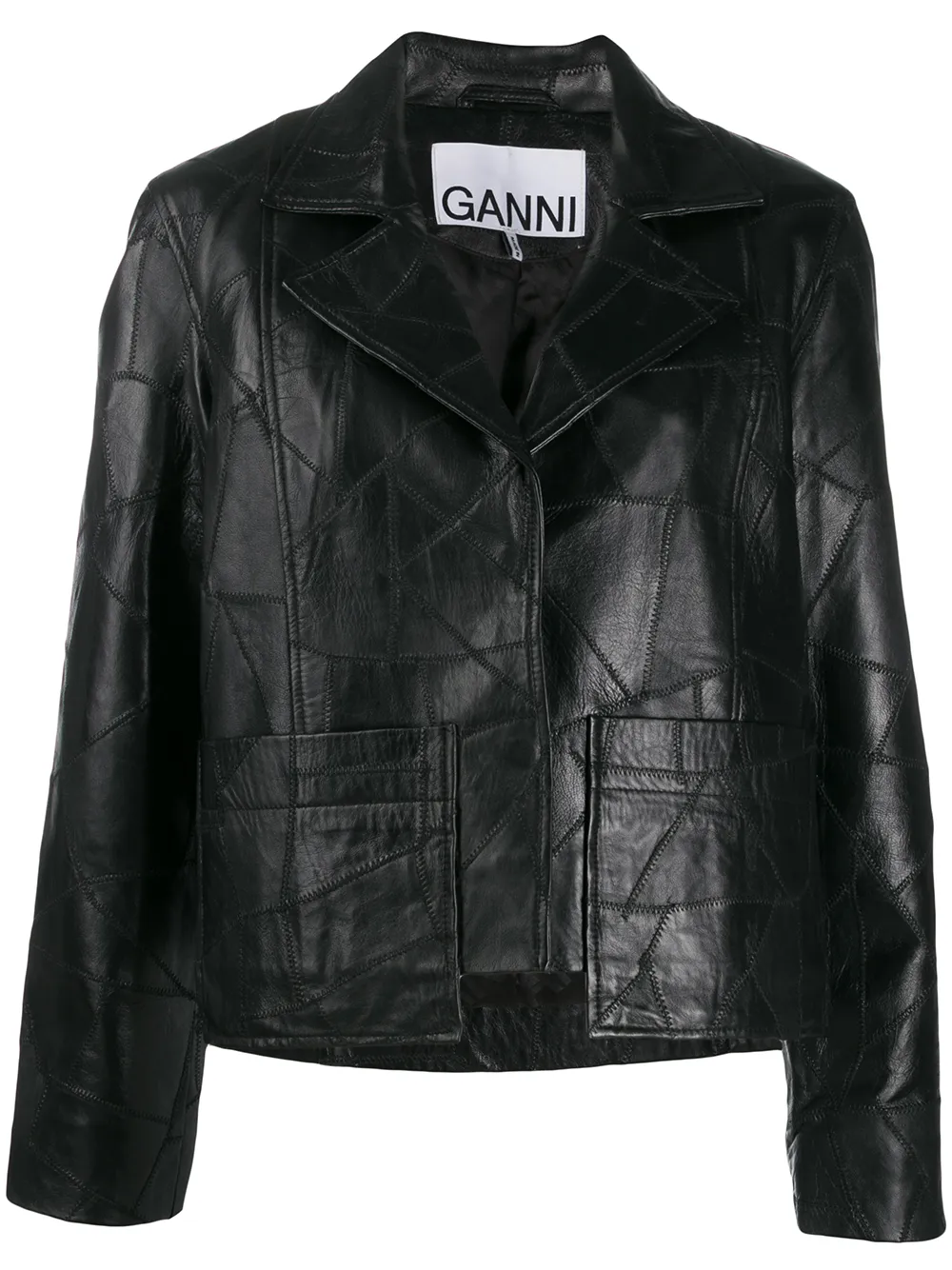 GANNI Jacke Im Patchwork-Design gaZZJ xuj13 GANNI Jacke Im Patchwork-Design gaZZJ xuj13