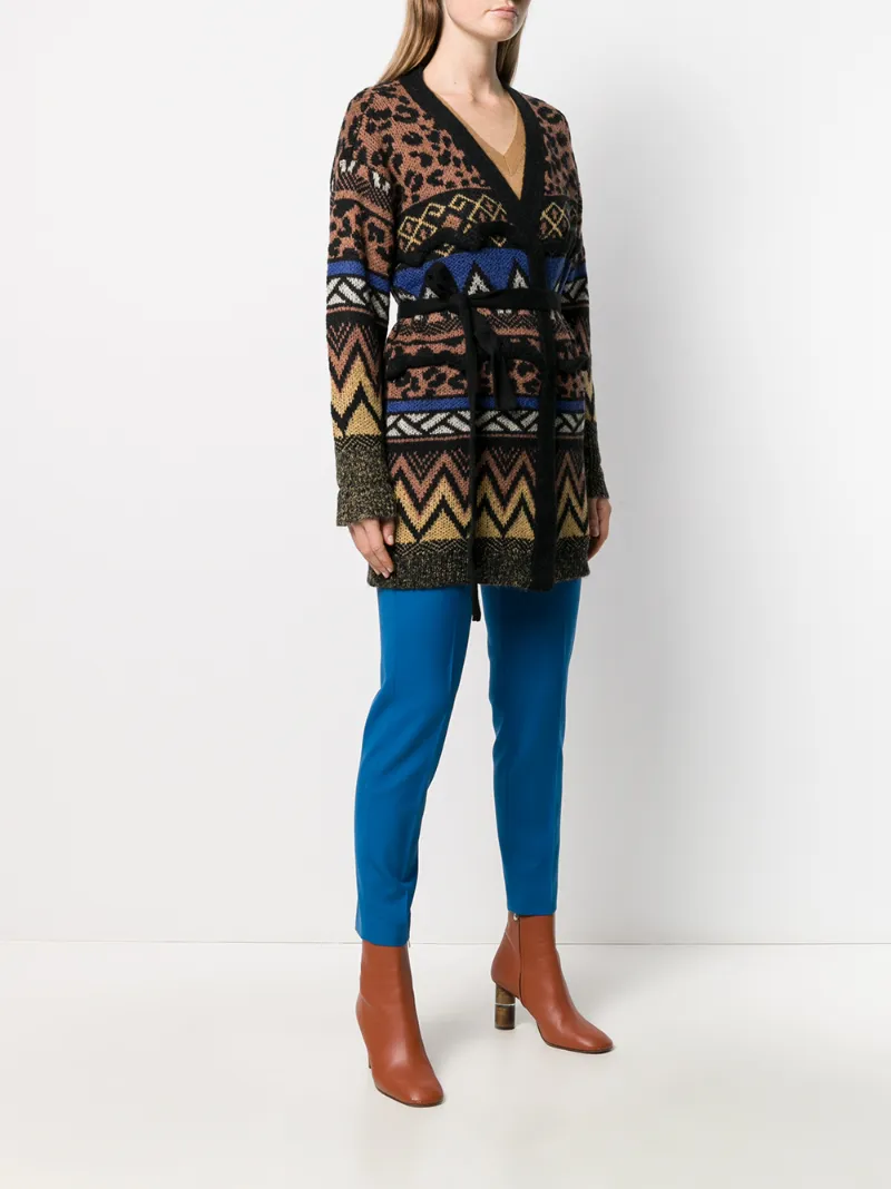 TWINSET JACQUARD-KNIT CARDIGAN