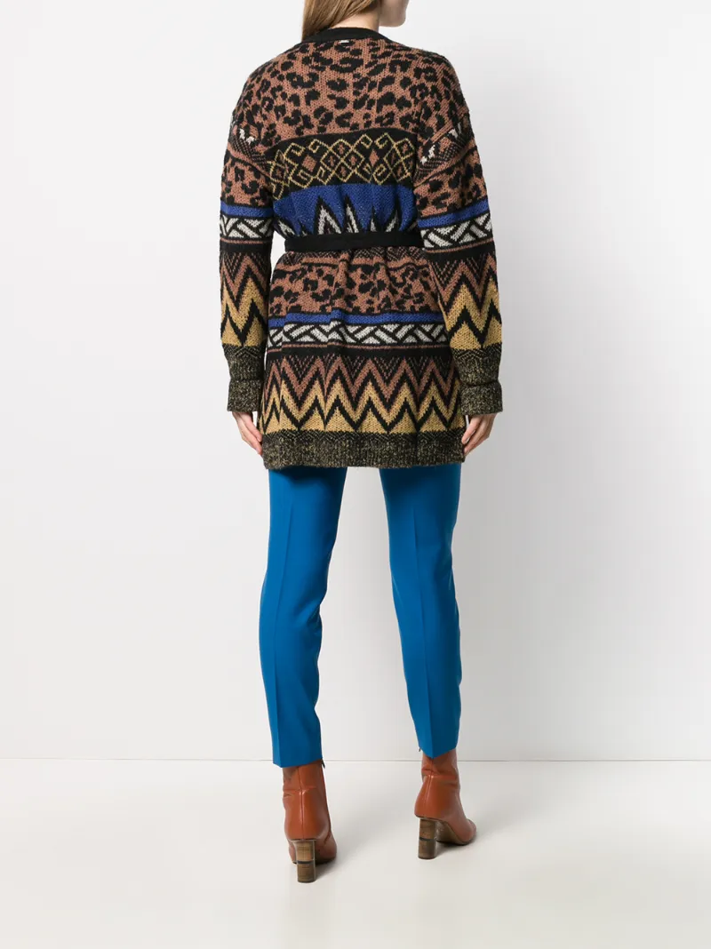 TWINSET JACQUARD-KNIT CARDIGAN