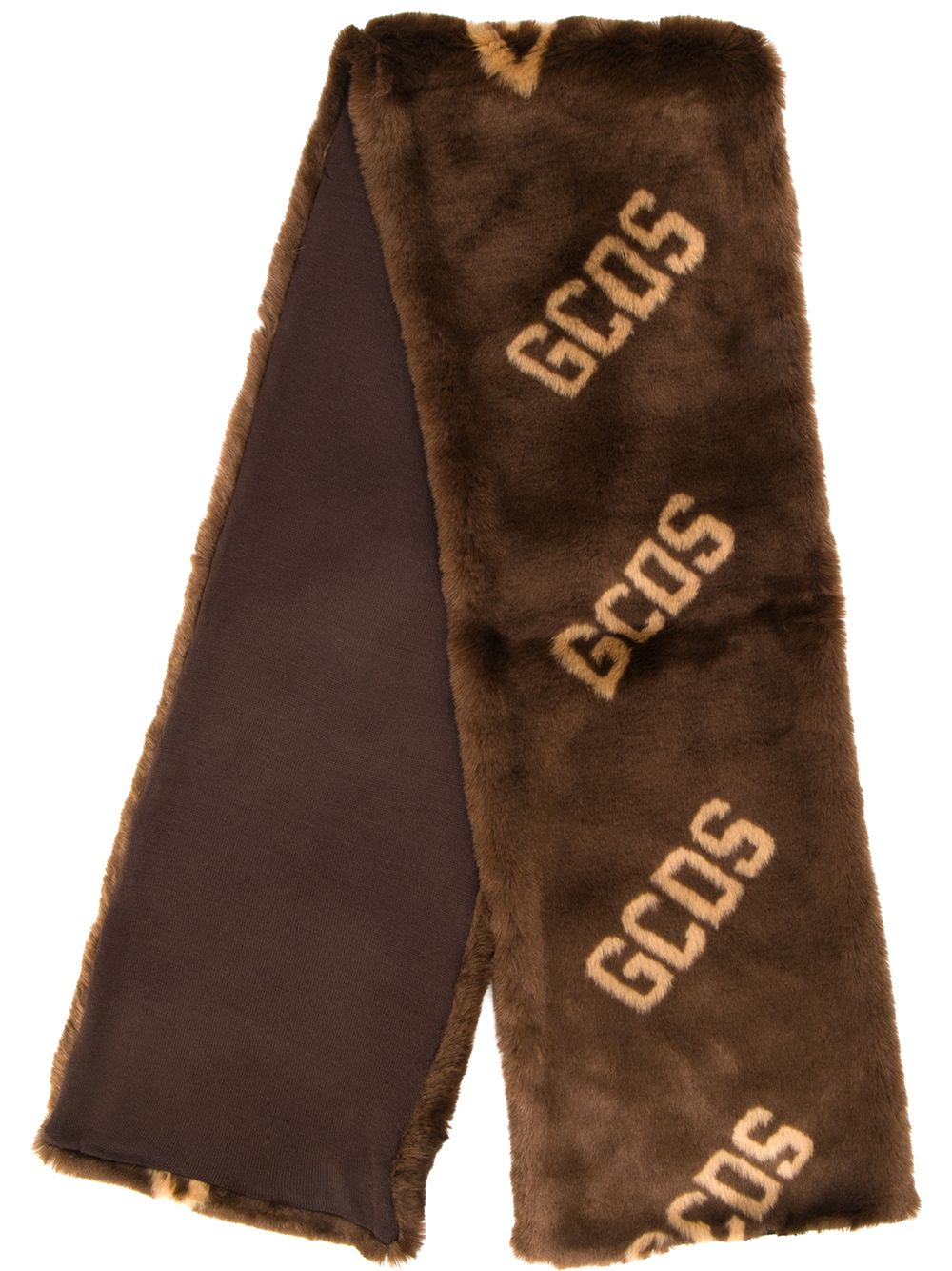 фото Gcds шарф из искусственного меха с логотипом