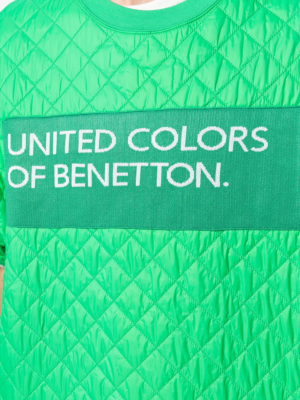 фото Benetton стеганая футболка с логотипом