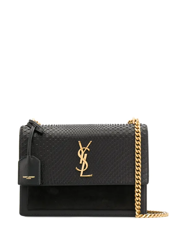 saint laurent medium sunset leather shoulder bag