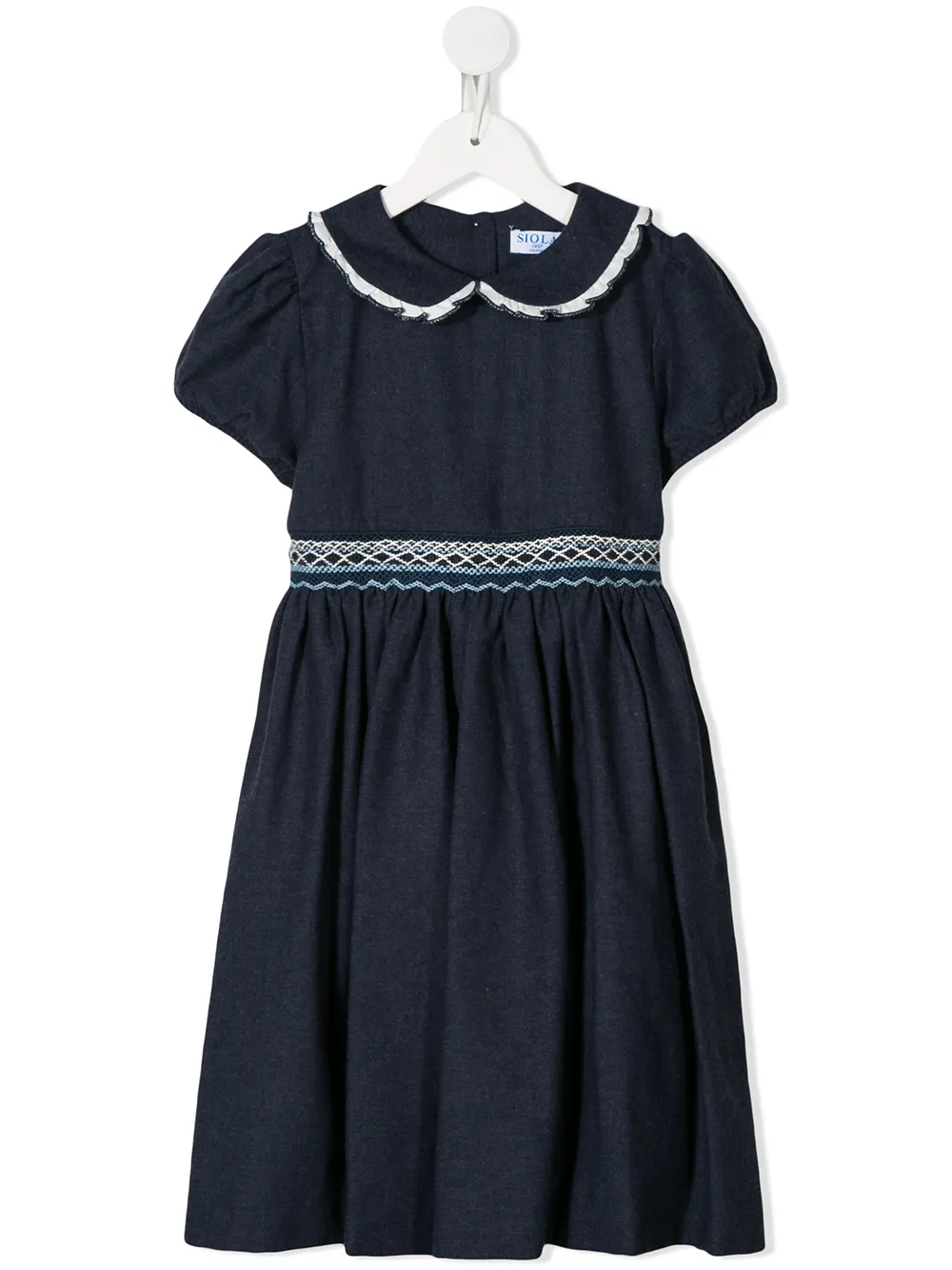 Siola robe à détails brodés - Bleu