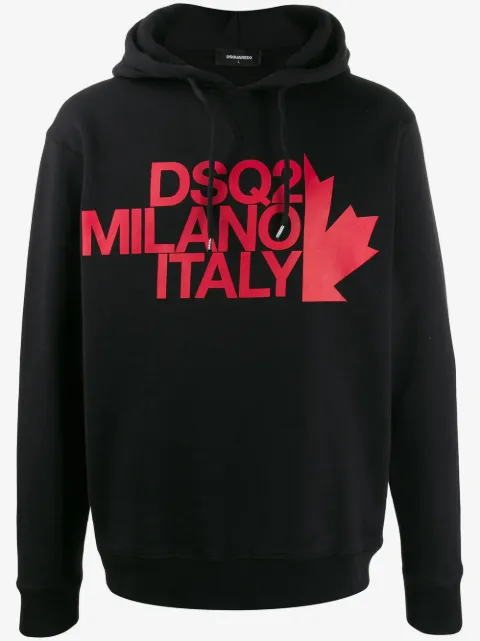 DSQUARED2 sudadera con capucha y logo estampado