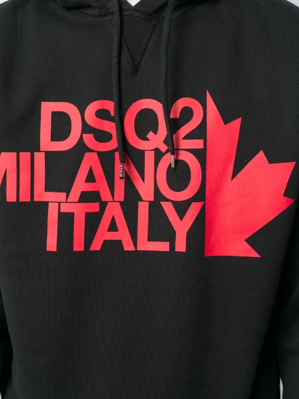 パーカー・フーディ Dsquared2 Logo Print Hoodie DSQUARED2 Logo Print Hoodie | Black | FARFETCH