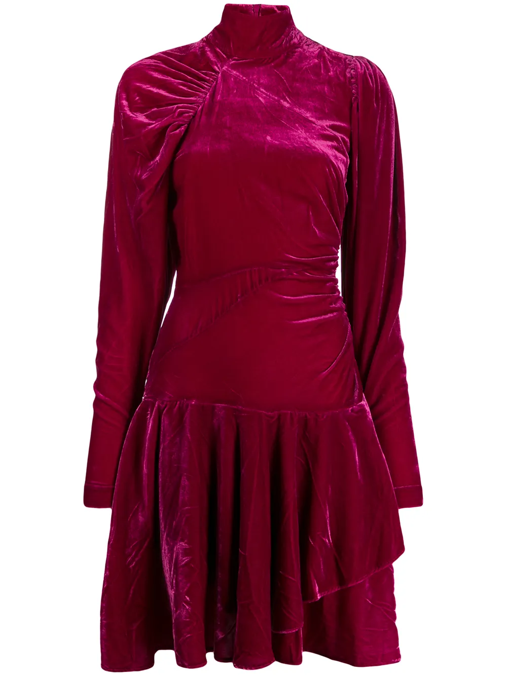 Rotate velvet ruffled dress
