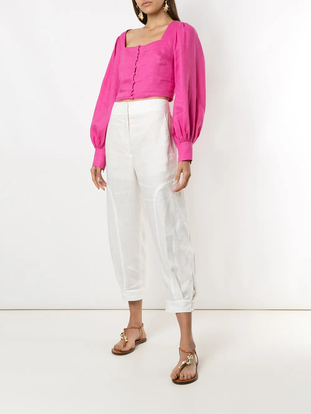 Nk Wash Melina Linen Trousers Farfetch
