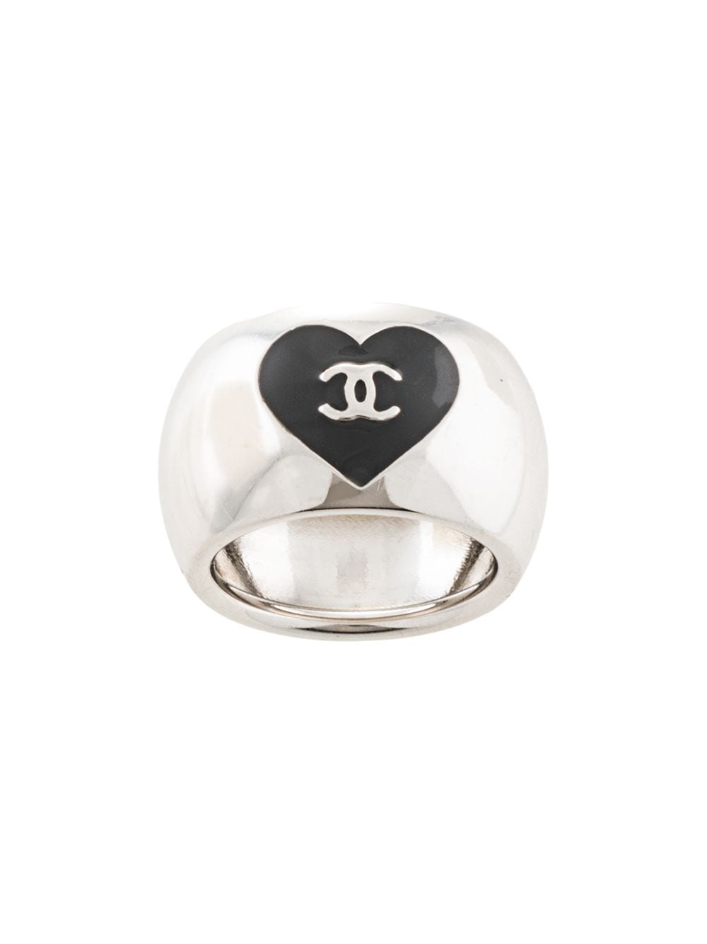 фото Chanel pre-owned кольцо с логотипом cc