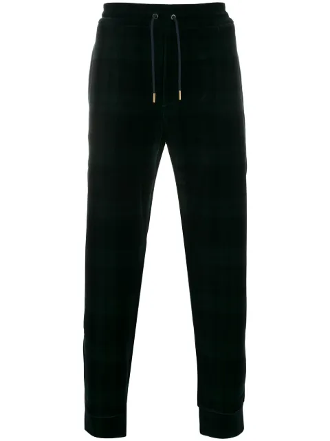 Ralph Lauren Purple Label بنطال رياضي للجري كاروهات