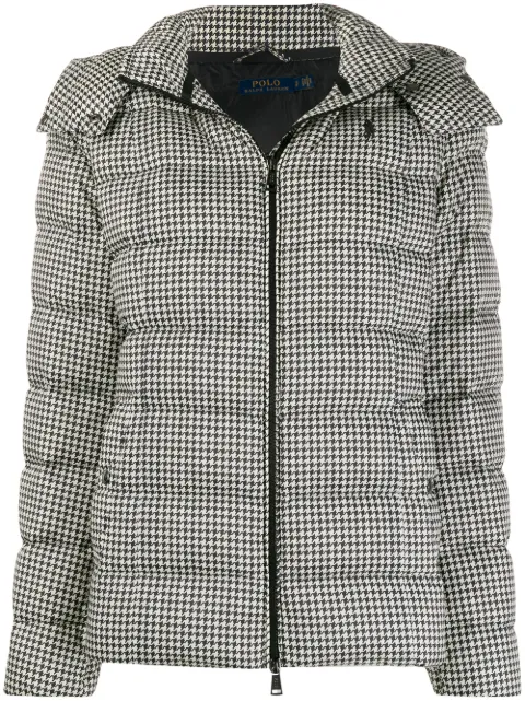 ralph lauren houndstooth puffer