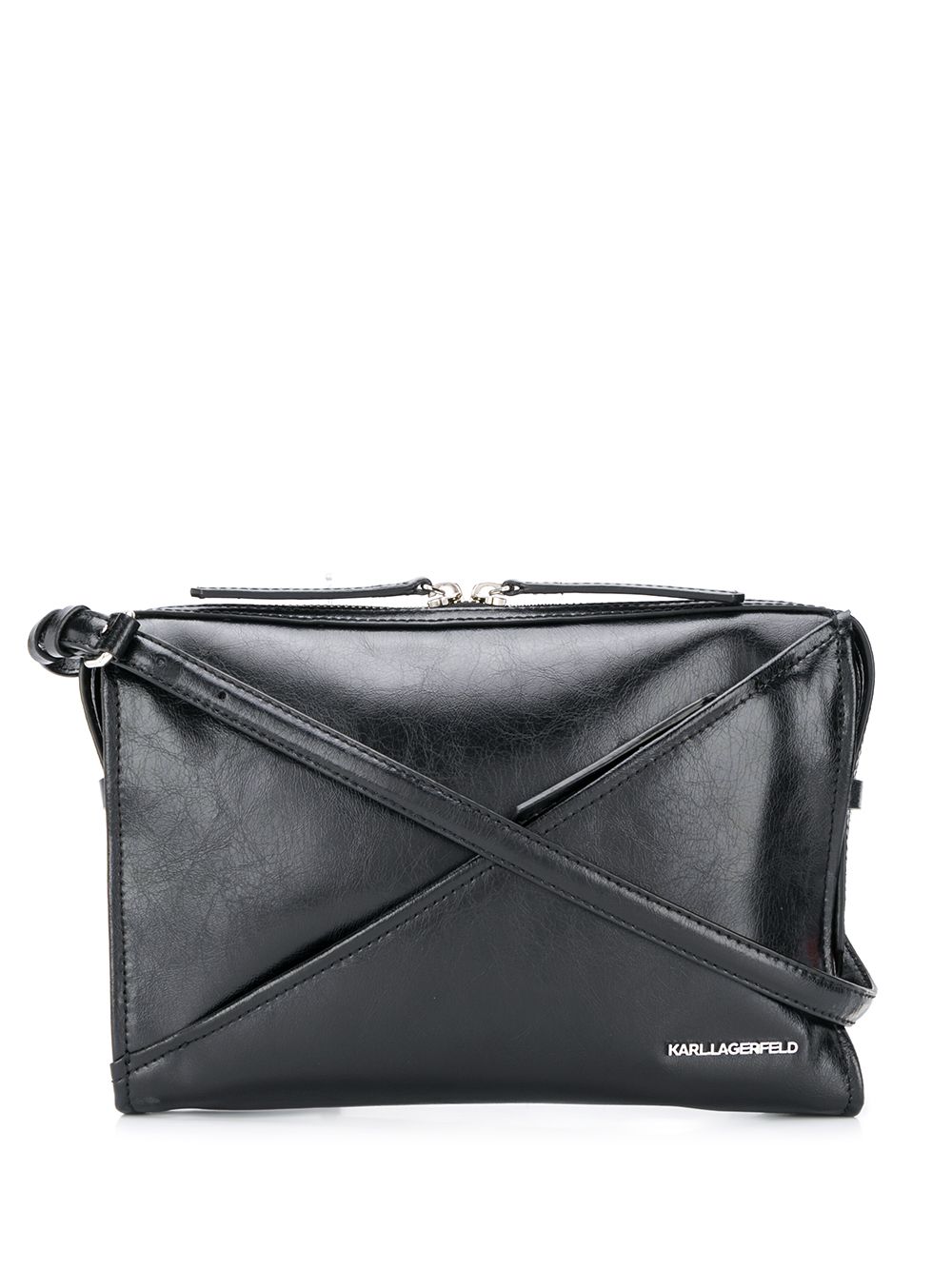 KARL LAGERFELD K/SLASH LOGO PLAQUE CLUTCH BAG