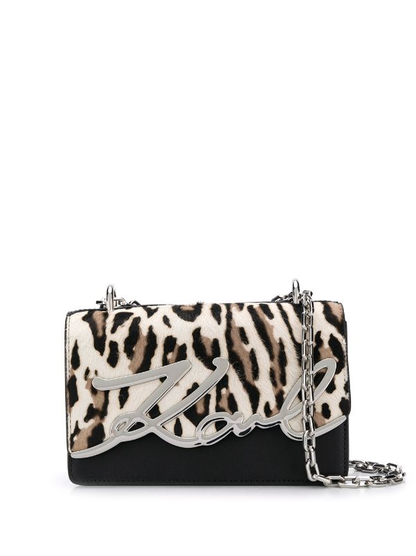 leopard print over shoulder bag