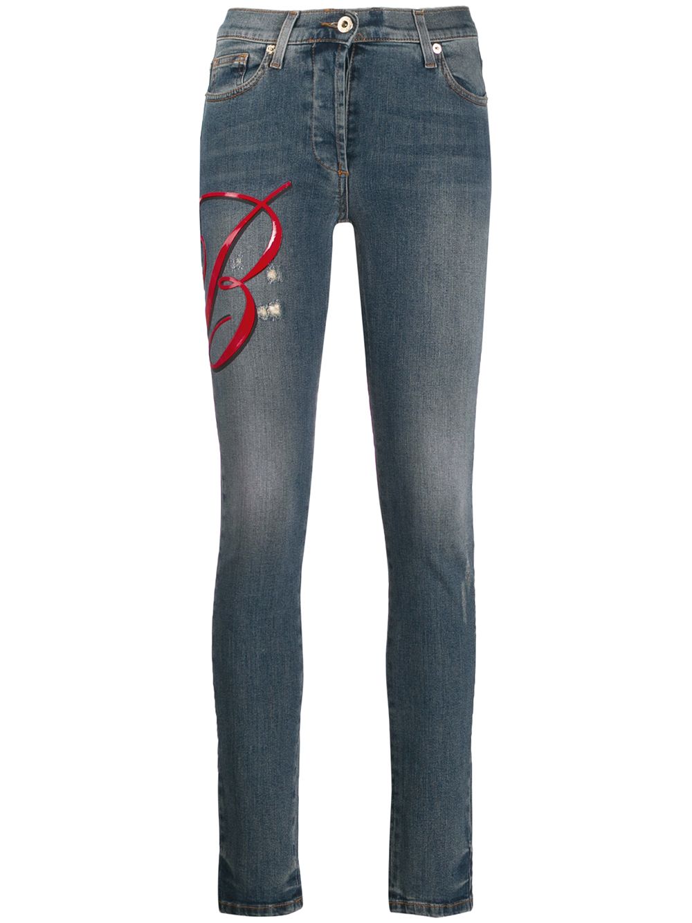 фото Blumarine high-rise oversized logo jeans