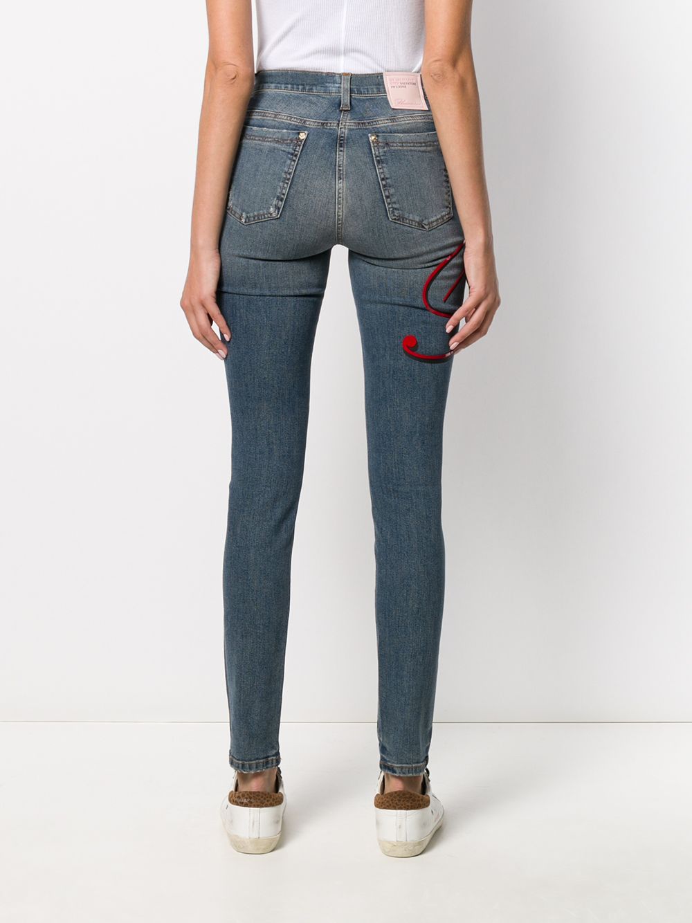 фото Blumarine high-rise oversized logo jeans