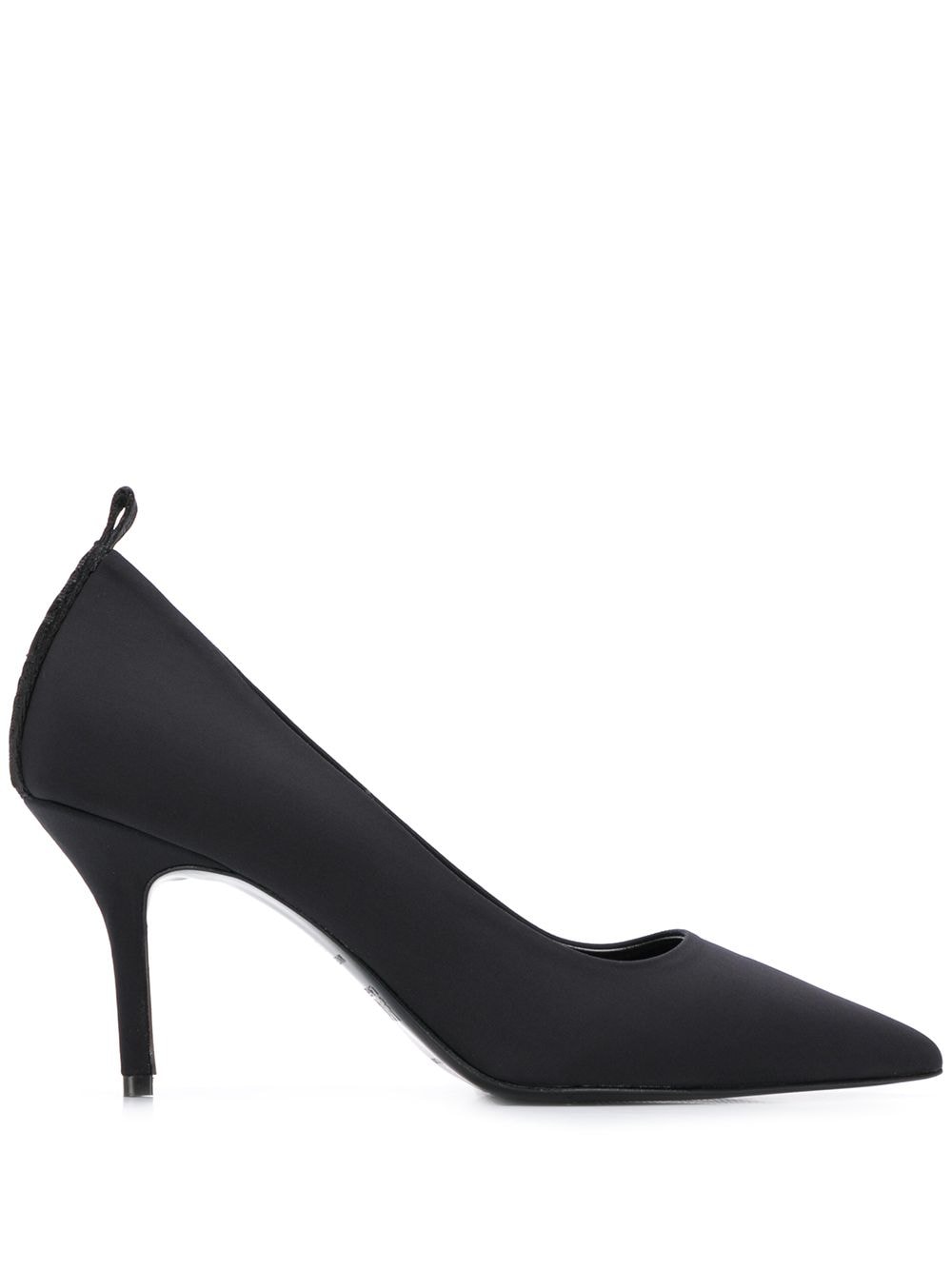 Shop Karl Lagerfeld X Carine Roitfeld Satin Pumps In Black