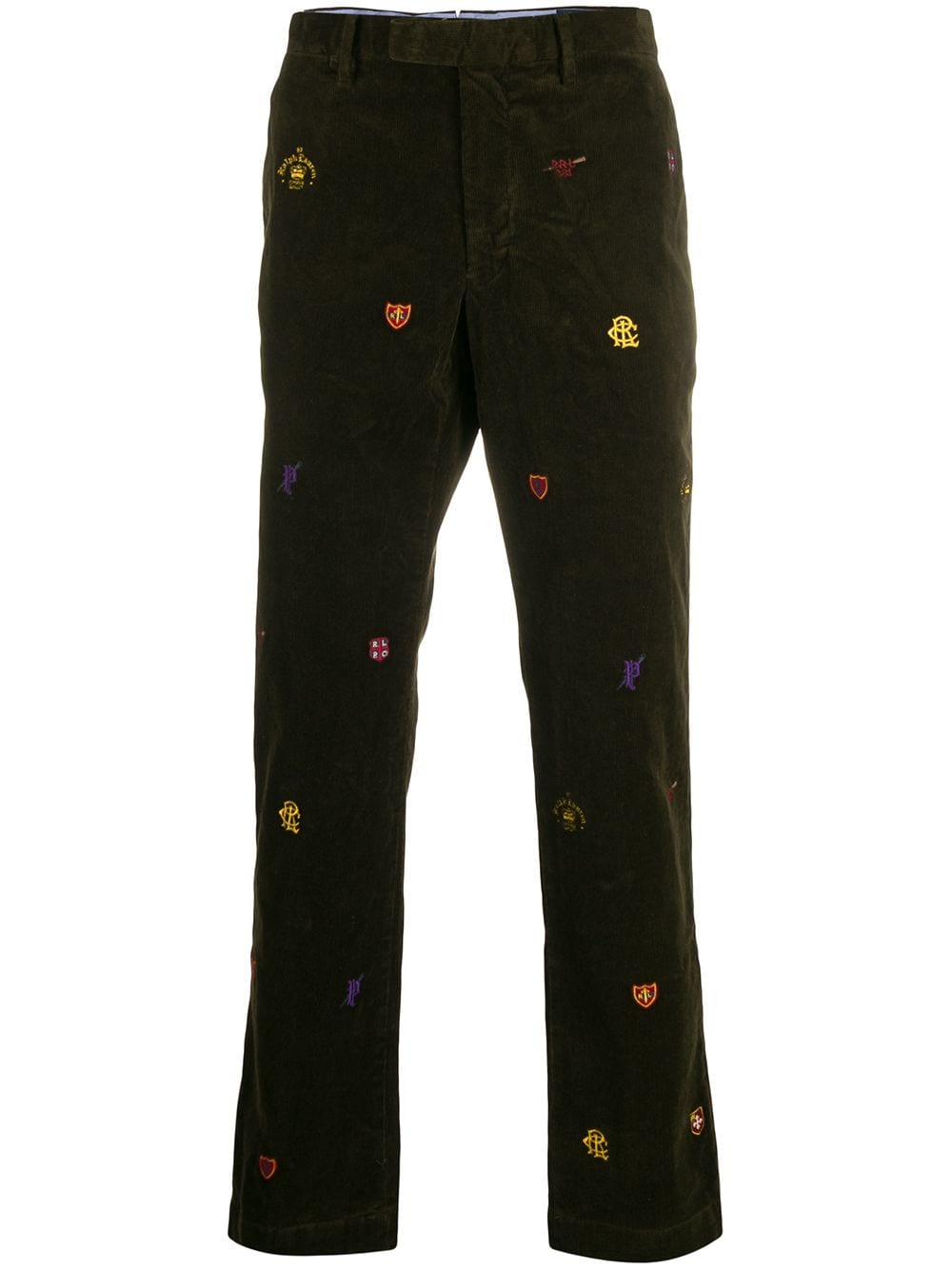 POLO RALPH LAUREN EMBROIDERED STRAIGHT-LEG TROUSERS