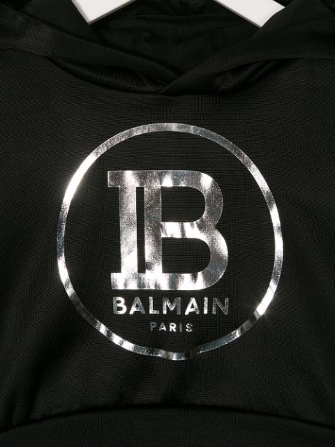 Balmain Kids Printed Logo Hoodie - Farfetch