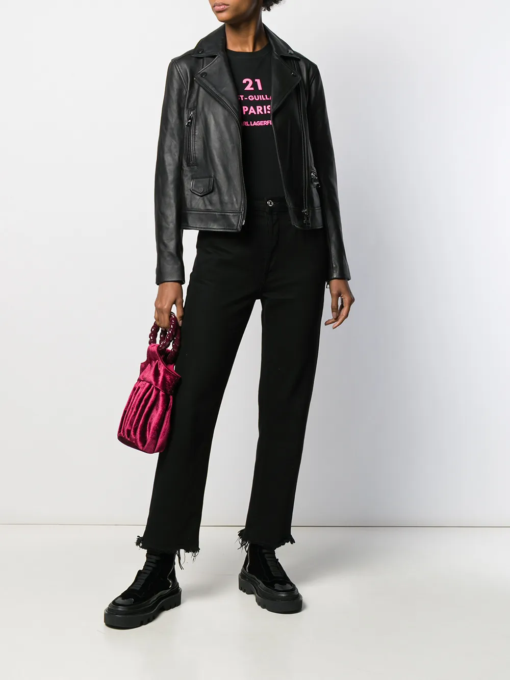 Bild 2 von Karl Lagerfeld 'Ikonik' Bikerjacke