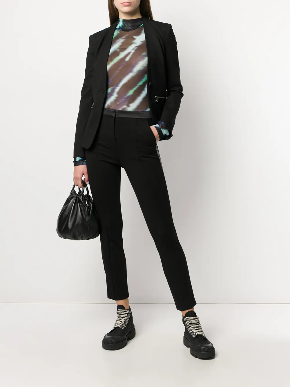Image 2 of Karl Lagerfeld Punto logo tape trousers