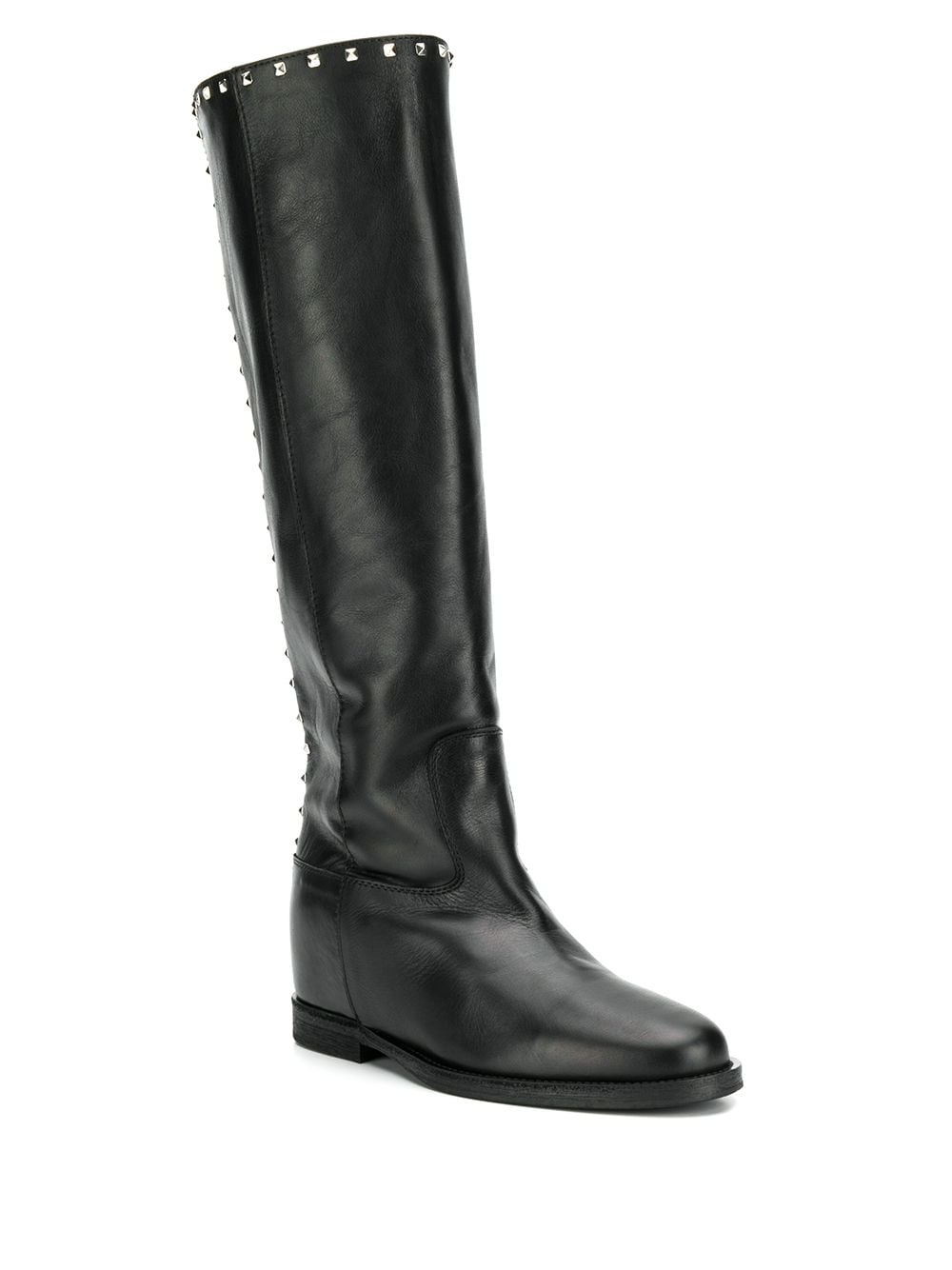 Image 2 of Via Roma 15 studded knee-high boots