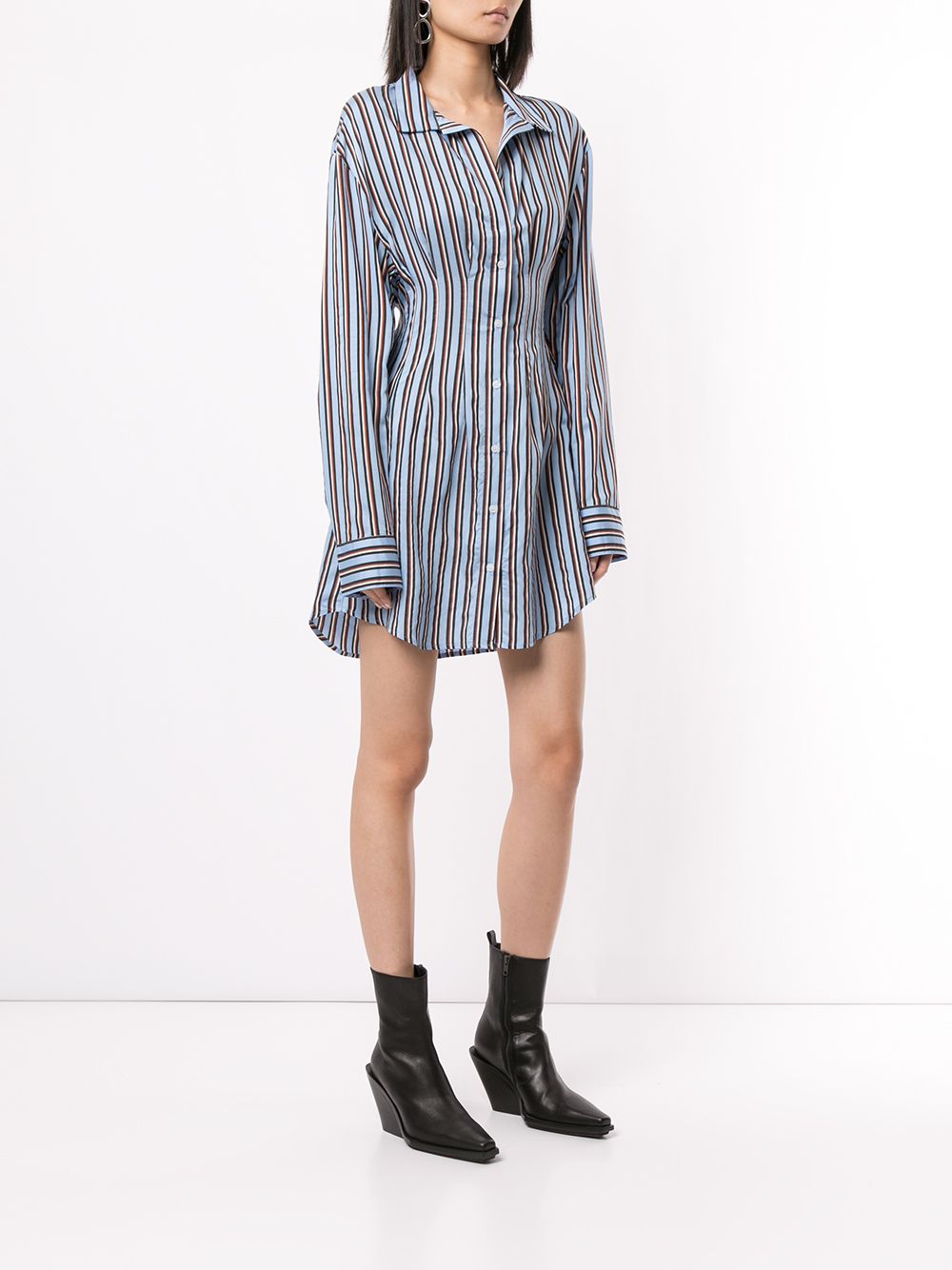 фото Ground Zero corset detail striped shirt