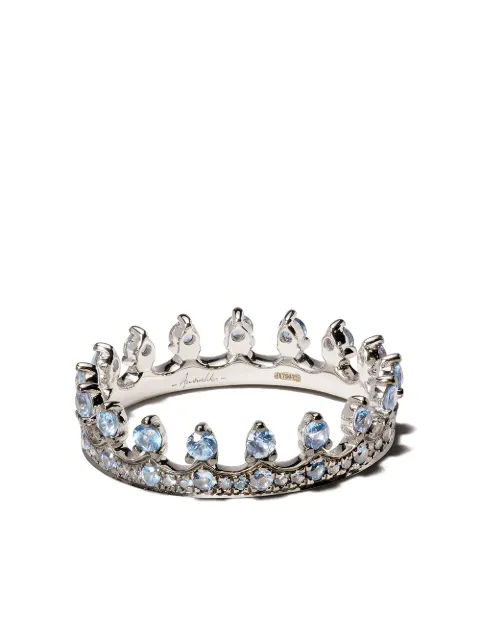 Annoushka 18kt white gold Crown sapphire ring