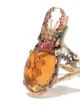 Annoushka 18kt yellow gold Mythology citrine beetle ring