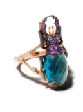 Annoushka 18kt rose gold diamond Mythology beetle ring - Pink