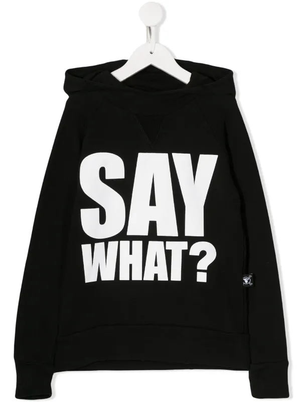Nununu Say What Print Hoodie Farfetch