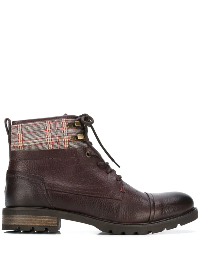 tommy hilfiger plaid boots