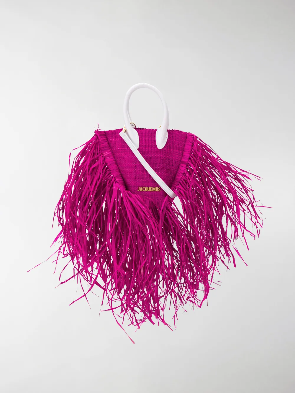 JACQUEMUS LE PETIT BACI FRINGED RAFFIA MINI BAG,201BA0120114526158